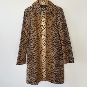 Michael Kors Leopard Print Coat Small